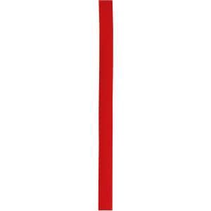 A red polyester hatband featuring a simple design and a logo. Suitable for various hat styles.