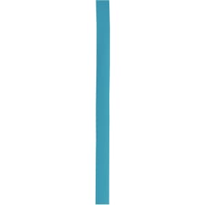 A blue polyester hatband with a smooth finish, suitable for various hats. Features a logo.