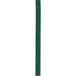 A green polyester hatband with a slim, elongated design, featuring a simple logo or branding.