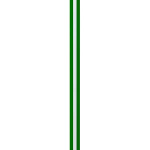 A green polyester hatband featuring a simple design and a logo. Ideal for enhancing various hats.