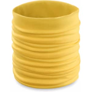 A yellow Holiam neck warmer with a gathered, stretchy design, suitable as a clothing accessory.