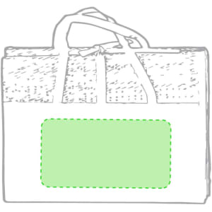 A green Kassia Beach Mat with two handles and a simple design, featuring a logo on one side.