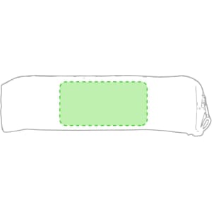 Atecax pencil case in light green, featuring a zip closure and a space for branding or personalisation.