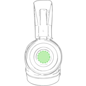 A pair of green Tresor headphones featuring a round design and a prominent logo on the side.