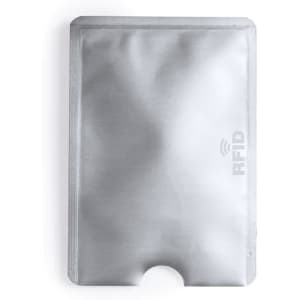 A silver Becam Card Holder featuring an RFID protection design. Sleek and minimalist in appearance.