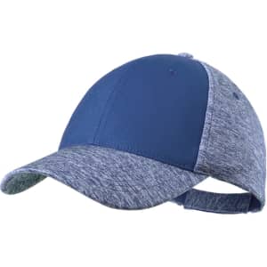 A blue cap featuring a light blue brim and back, with a logo on the front.