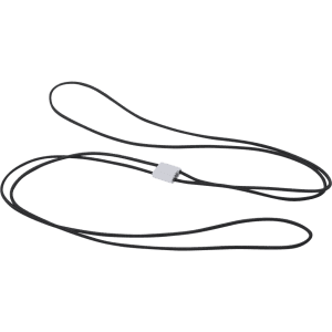 A black exercise band with a white connector, suitable for leisure and outdoor sports.