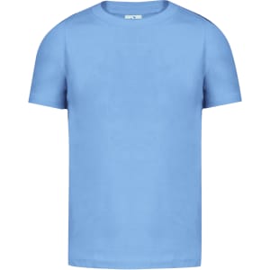 A light blue kids' T-shirt with short sleeves. The shirt includes a logo or branding.