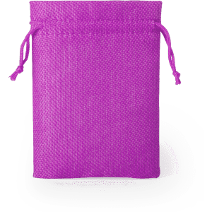 A purple Dacrok Bag with a drawstring closure and a textured surface. It features a logo.