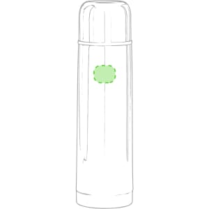 A drink bottle in a sleek design, featuring a logo, primarily in a solid colour with a smooth finish.