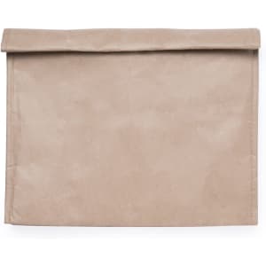 A brown thermal cooler bag with a foldable top, featuring a simple design and no visible branding.