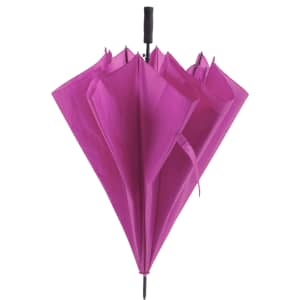 A pink Panan XL umbrella with a sleek design and a handle, featuring a logo.