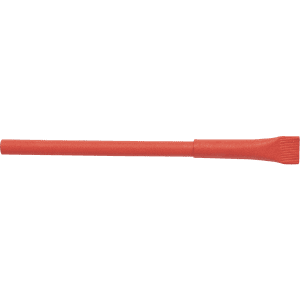 A bright orange Valvek pen with a flat tip, featuring a smooth cylindrical body and a slight texture on one end.