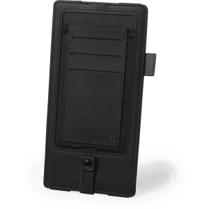 A black Merson Charger Organizer with multiple pockets and a slim design for wireless charging accessories.