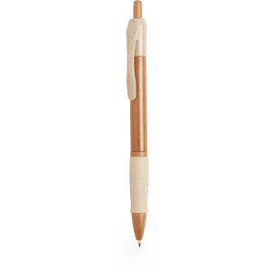 A gold and beige Rosdy Pen with a textured grip and a clip for easy attachment.