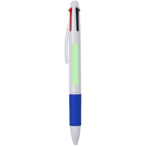 A Clessin Pen in white, blue, and red, with a prominent branding area and a clip for easy attachment.