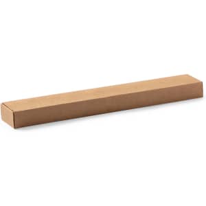 A long, rectangular brown cardboard box with a simple design. It has no visible branding or text.