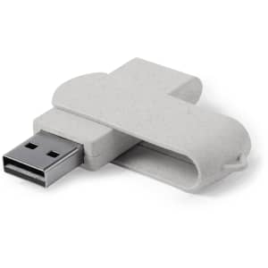 A grey Kontix 16GB USB memory stick with a clip design, featuring a metal connector and a branding logo.