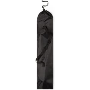 A black carrying bag for walking poles featuring a drawstring closure and an adjustable strap.