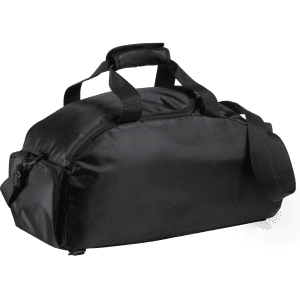 A black Divux backpack bag with dual handles and an adjustable shoulder strap, featuring a zippered compartment.