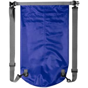 A blue Tayrux backpack with grey straps, featuring a simple design and adjustable closures.