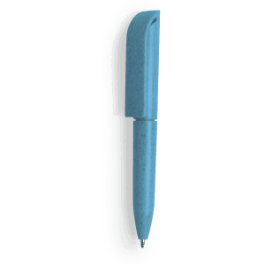 A blue Radun Mini Pen with a simple design and a branding logo. Suitable for various writing tasks.