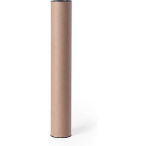 A cylindrical cardboard tube in a brown colour, featuring a black end cap. It has a simple, unmarked design.