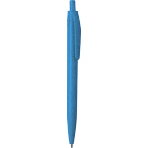 A blue Wipper Pen with a smooth finish and a clip for easy attachment. It features a logo on the body.