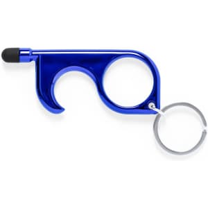 A blue Cimak Keyring Anticontact with a keyring attachment and a stylus tip for touchscreens.