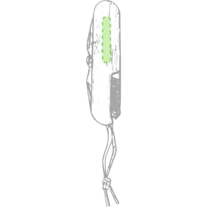 A multifunction pocket knife in grey with a green highlight, featuring a keyring attachment.