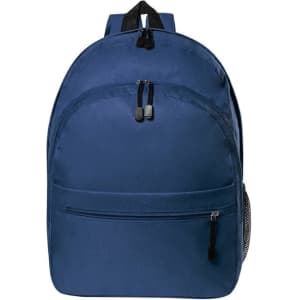 A blue Ventix backpack with a front pocket, adjustable straps, and a side mesh pocket, featuring a logo.