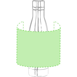 A drink bottle with a sleek design, featuring a green cover and a logo. It has an insulated structure for temperature retention.