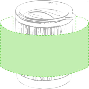 A drink bottle with a lid featuring a textured design, presented in a minimalist style with a placeholder for branding.