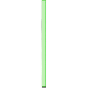 A green wristband with a simple design and a branding logo, suitable for events and exhibitions.