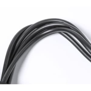 A set of black exercise bands featuring multiple thick rubber bands intertwined together, designed for fitness activities.