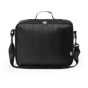 Aitanax Cool Bag in black with a zip closure and a shoulder strap, featuring a logo on the front.