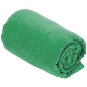 A rolled green absorbent towel with a soft texture, suitable for personal care and health use.