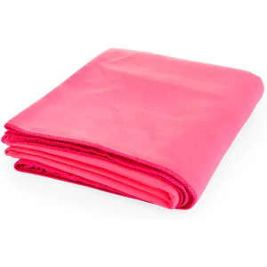 A folded pink Yarg Absorbent Towel, featuring a soft texture and a logo on the fabric.