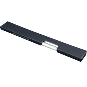 A grey pencil set featuring multiple grey-lead pencils, presented in a sleek black case with an opening.
