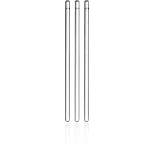 A set of three grey-lead pencils with metallic ends, featuring a logo on the side.