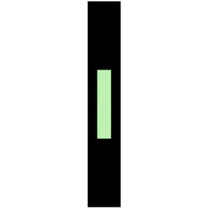 A sleek black metal pen with a mint green accent, featuring a simple logo design.