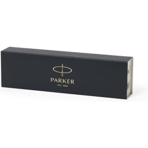 A black box with gold branding, containing the Jotter Original Pen, a metal writing instrument.