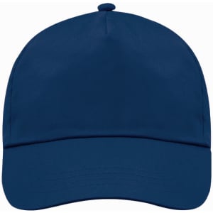 A navy blue Sport Cap with a curved brim and a circular top button. It features a branding logo.