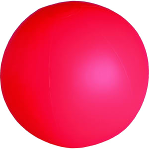 A vibrant pink beach ball featuring a smooth surface and a small opening, ideal for leisure activities.