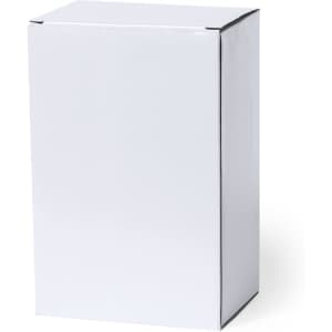 A plain white box featuring a black outline. The box has no visible branding or text.