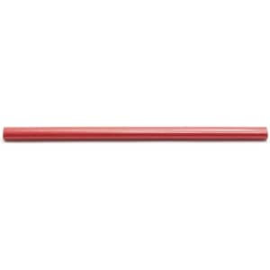 A red carpintero pencil with a smooth finish and a logo, suitable for writing or drawing.