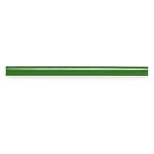 A green carpintero pencil with a smooth, glossy finish, featuring a branding logo.