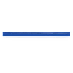 A blue carpintero pencil with a smooth finish, featuring a branding logo.