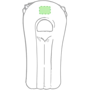 A white air mattress with a green accent, featuring a contoured design and integrated handle.