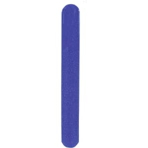 A reflective bracelet in a vibrant purple hue, featuring a smooth design and a logo present on the surface.